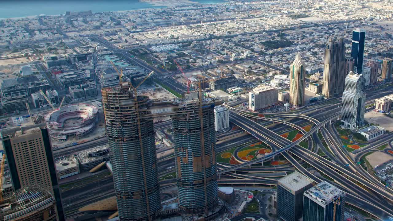 Download Free Video Stock Skyscapers Roads And The Suburbs In Dubai Live Wallpaper