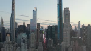Download Free Video Stock Skyscrapers And An Avenue Through New York City Live Wallpaper