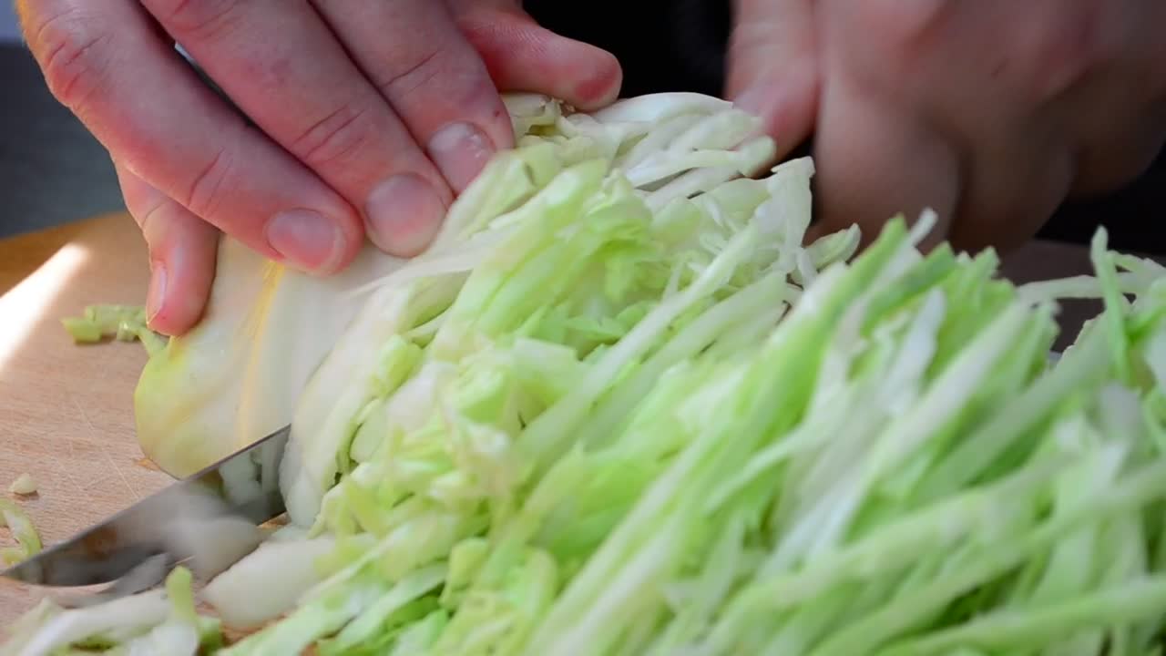 Download Free Video Stock Slicing Cabbage Close Up Live Wallpaper