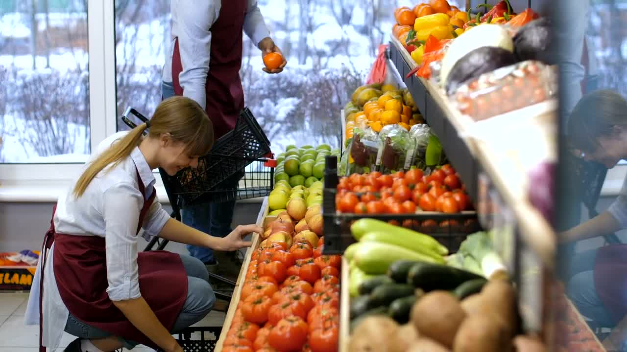 Download Free Video Stock Smiling Grocery Store Staff Live Wallpaper