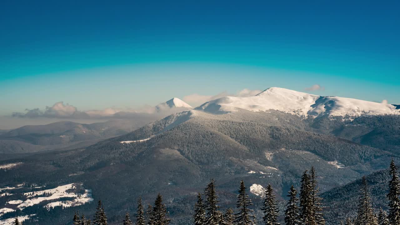 Download Free Video Stock Snowy Mountains Seen From Afar Live Wallpaper