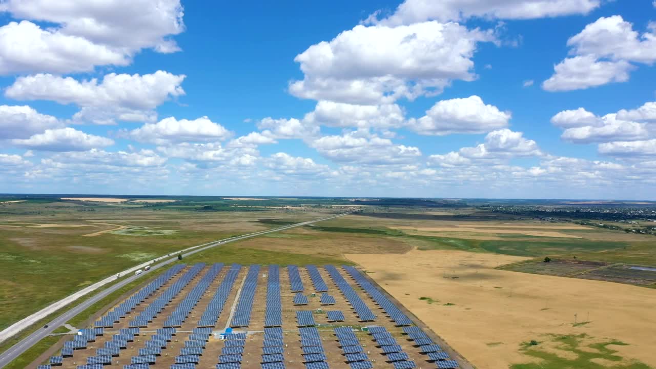 Download Free Video Stock Solar Panels And The Highway On The Countryside Live Wallpaper