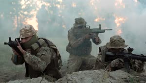 Download Free Video Stock Soldiers In The Middle Of A War Zone Live Wallpaper