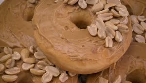 Download Free Video Stock Some Donuts With Peanut Butter And Peanuts Live Wallpaper