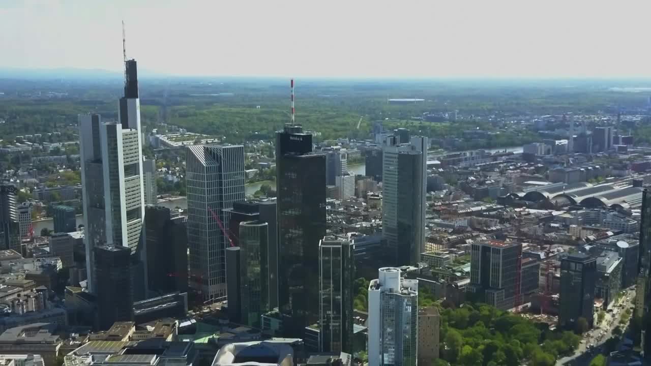 Download Free Video Stock Spectacular Skyscrapers In The City Of Frankfurt Live Wallpaper