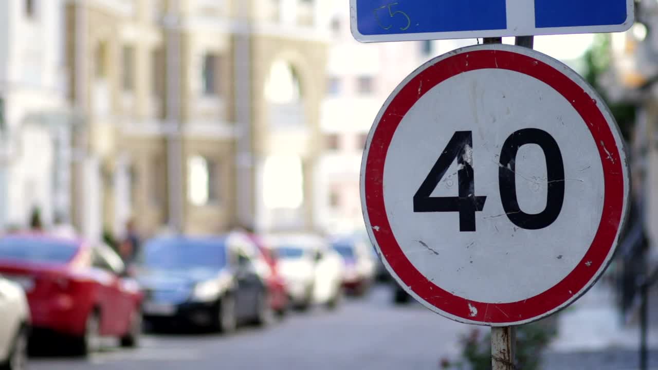 Download Free Video Stock Speed Limit Sign In The Street Live Wallpaper