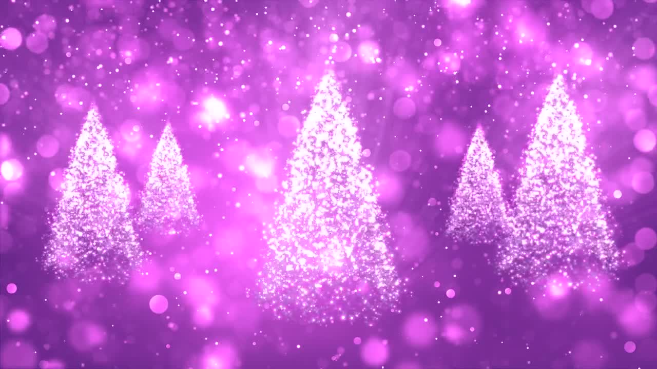 Download Free Video Stock Spinning Christmas Trees Spinning On Purple Background Live Wallpaper