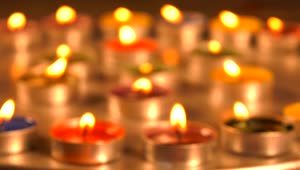 Download Free Video Stock Spiritual Stage Filled With Small Candles Live Wallpaper