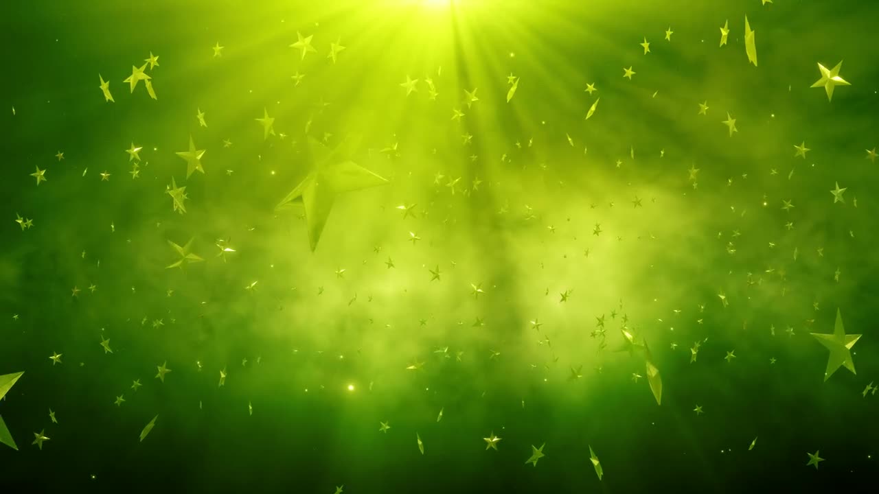 Download Free Video Stock Stars Floating On A Background With Green Haze Live Wallpaper