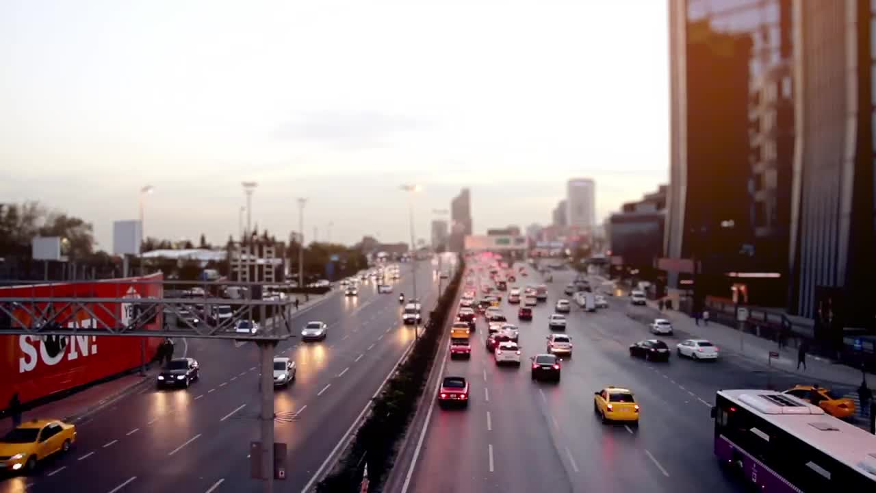 Download Free Video Stock Static Time Lapse High Shot Of A City Traffic Live Wallpaper