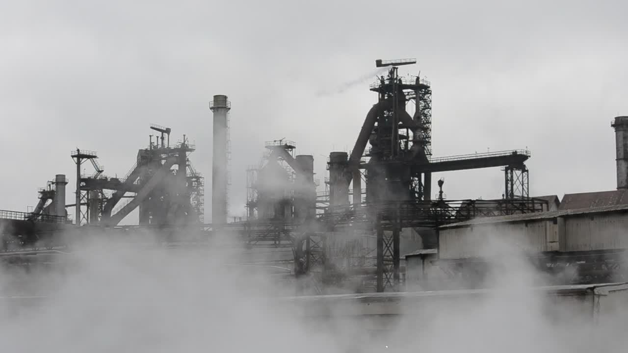 Download Free Video Stock Steam Rising From An Industrial Site Live Wallpaper