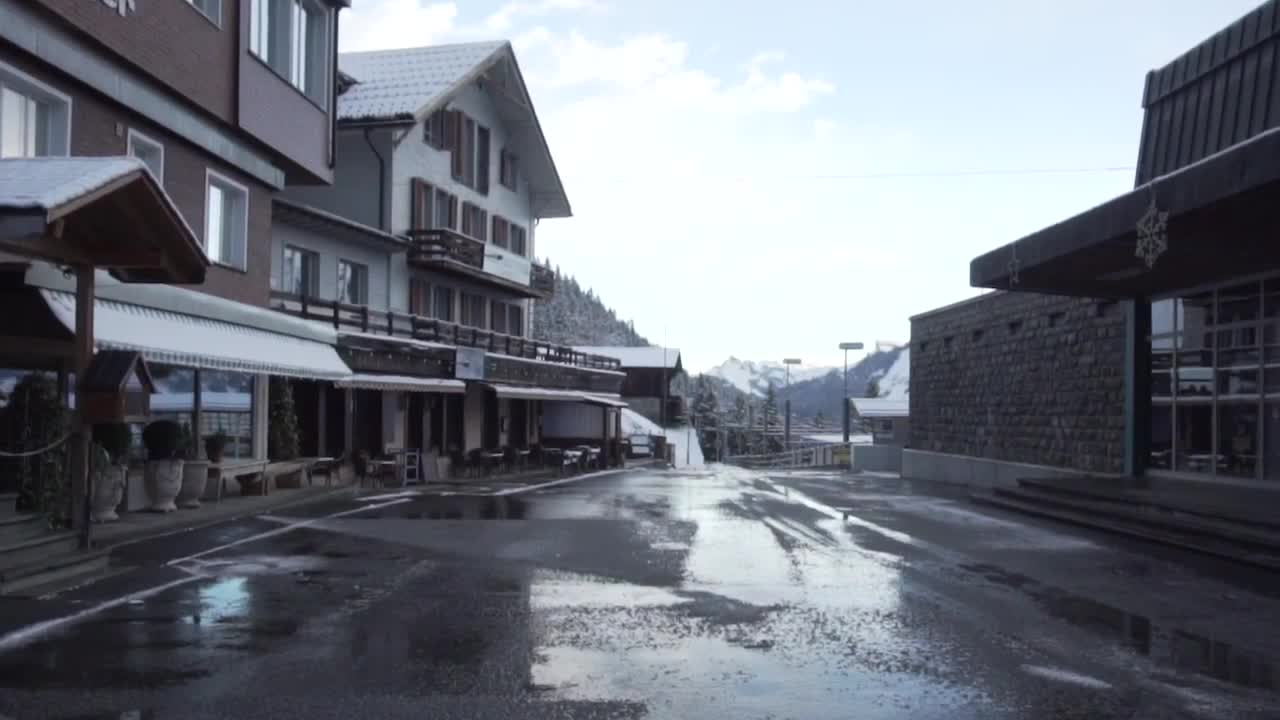 Download Free Video Stock Street Of A Town In Winter Live Wallpaper