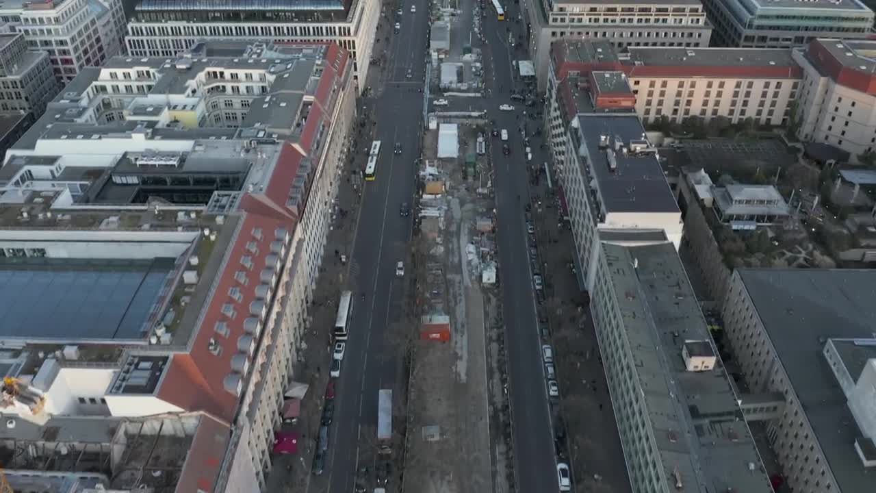 Download Free Video Stock Streets Of Berlin With Low Traffic Aerial Live Wallpaper