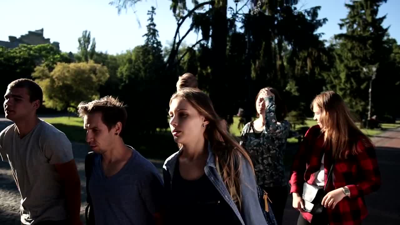 Download Free Video Stock Students Walking Outside College Live Wallpaper