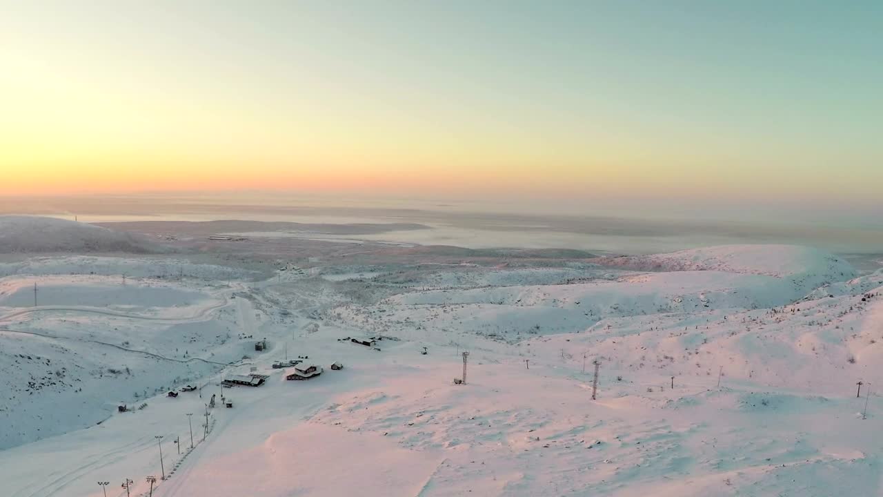 Download Free Video Stock Sunrise From A Snow Covered Mountain Live Wallpaper