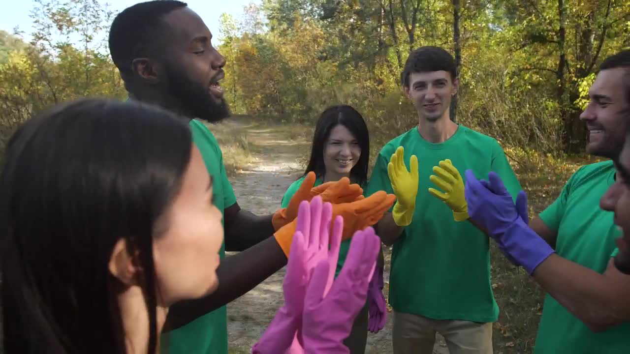 Download Free Video Stock team celebrating as they finish work Live Wallpaper