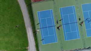 Download Free Video Stock tennis courts filmed from the air Live Wallpaper