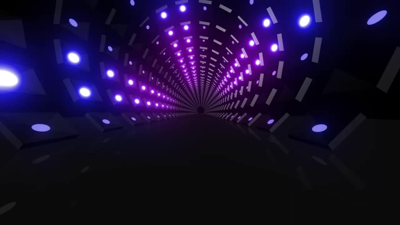 Download Free Video Stock through a d tunnel with many points of light Live Wallpaper