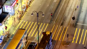 Download Free Video Stock time lapse of a crosswalk in hong kong Live Wallpaper