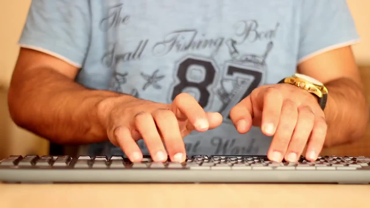 Download Free Video Stock time lapse of a person typing on a keyboard Live Wallpaper