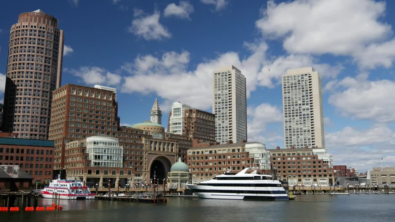 Download Free Video Stock time lapse of boston skyline Live Wallpaper