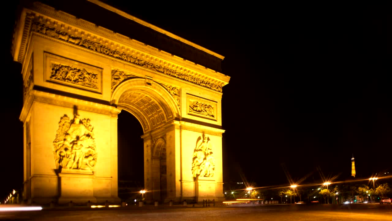 Download Free Video Stock time lapse of the arc of triumph Live Wallpaper