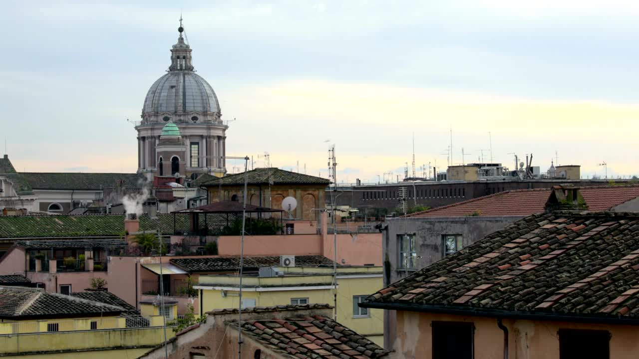 Download Free Video Stock timelapse across city rooftops Live Wallpaper