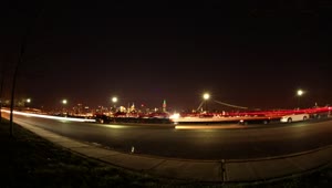 Download Free Video Stock timelapse of night traffic in nyc Live Wallpaper
