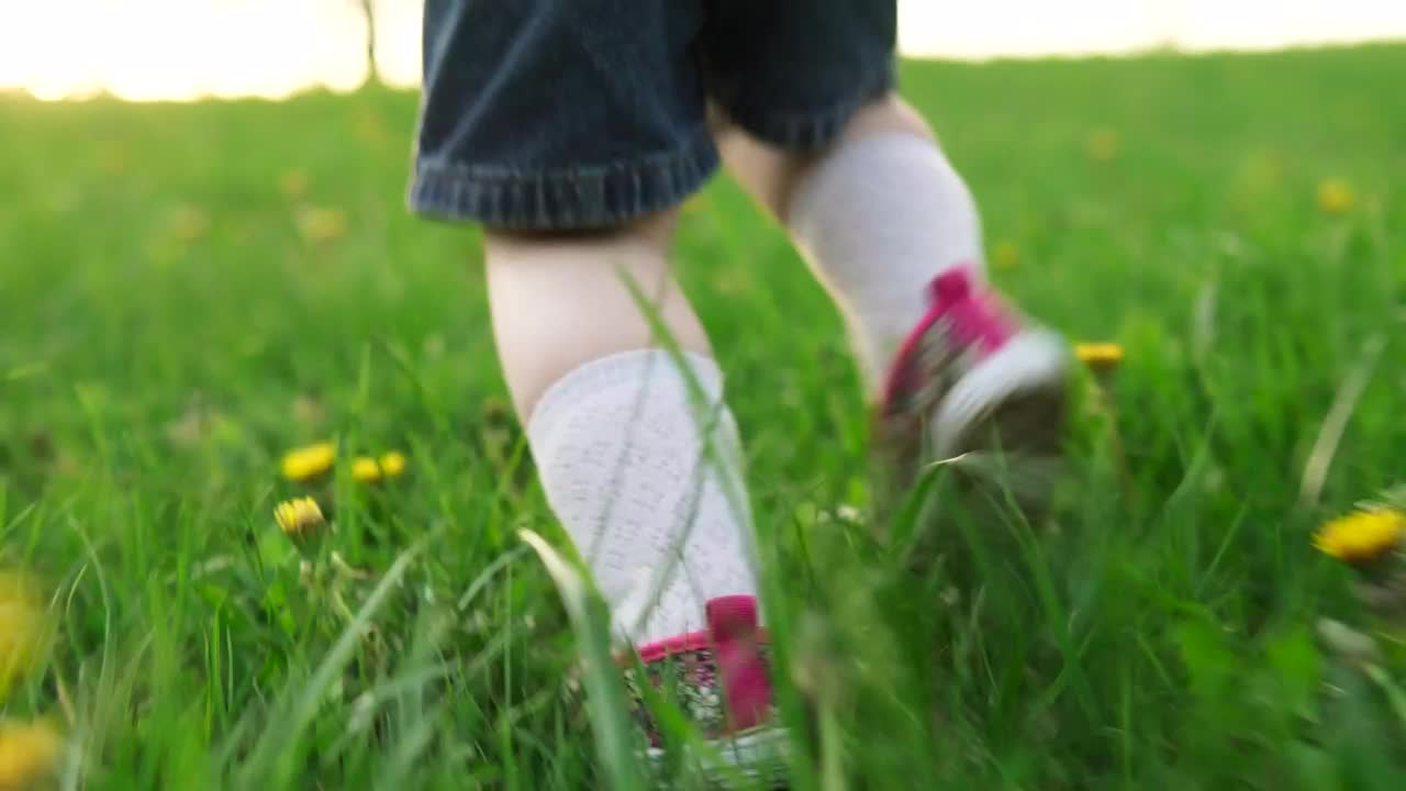 Download Free Video Stock toddler running through grass Live Wallpaper