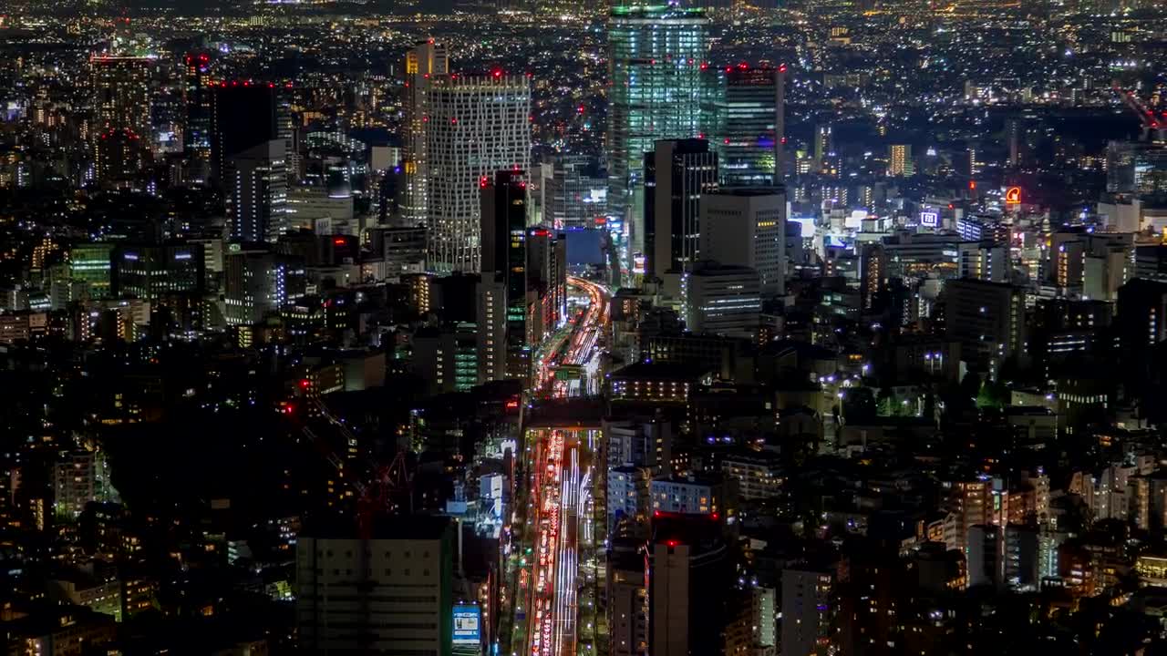 Download Free Video Stock tokyo cityscape at night Live Wallpaper