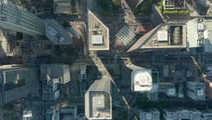 Download Free Video Stock top aerial static shot of downtown los angeles Live Wallpaper