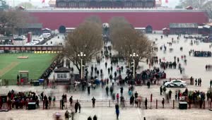 Download Free Video Stock tourists in the forbidden city in beijing Live Wallpaper