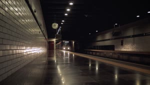 Download Free Video Stock train arriving to a subway station Live Wallpaper