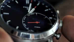 Download Free Stock Video Watch On A Mans Wrist In A Very Close Shot Live Wallpaper