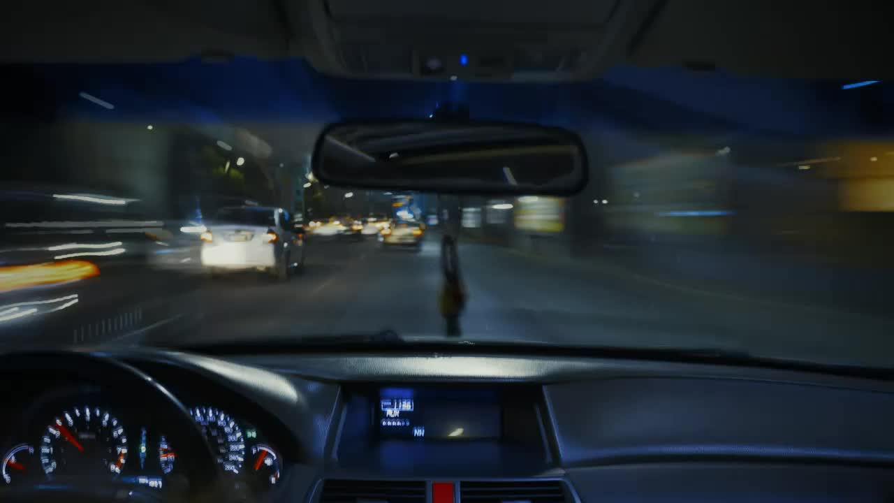 Download Free Stock Video View From Inside A Car In Night Traffic Live Wallpaper