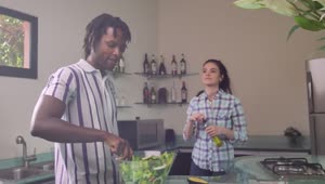 Download Free Stock Video Vegetarian Couple Preparing Food Live Wallpaper