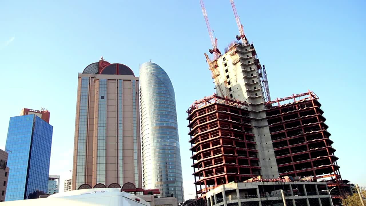 Download Free Stock Video Under Construction Building Seen From The Street Live Wallpaper