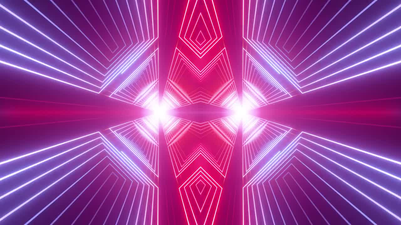 Download Free Stock Video Tunnel Of Pink And Blue Neon Light Rectangles Live Wallpaper