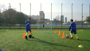 Download Free Stock Video Young Soccer Players Training Live Wallpaper