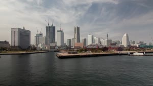 Download Free Stock Video Yokohama Skyline And Harbor Live Wallpaper
