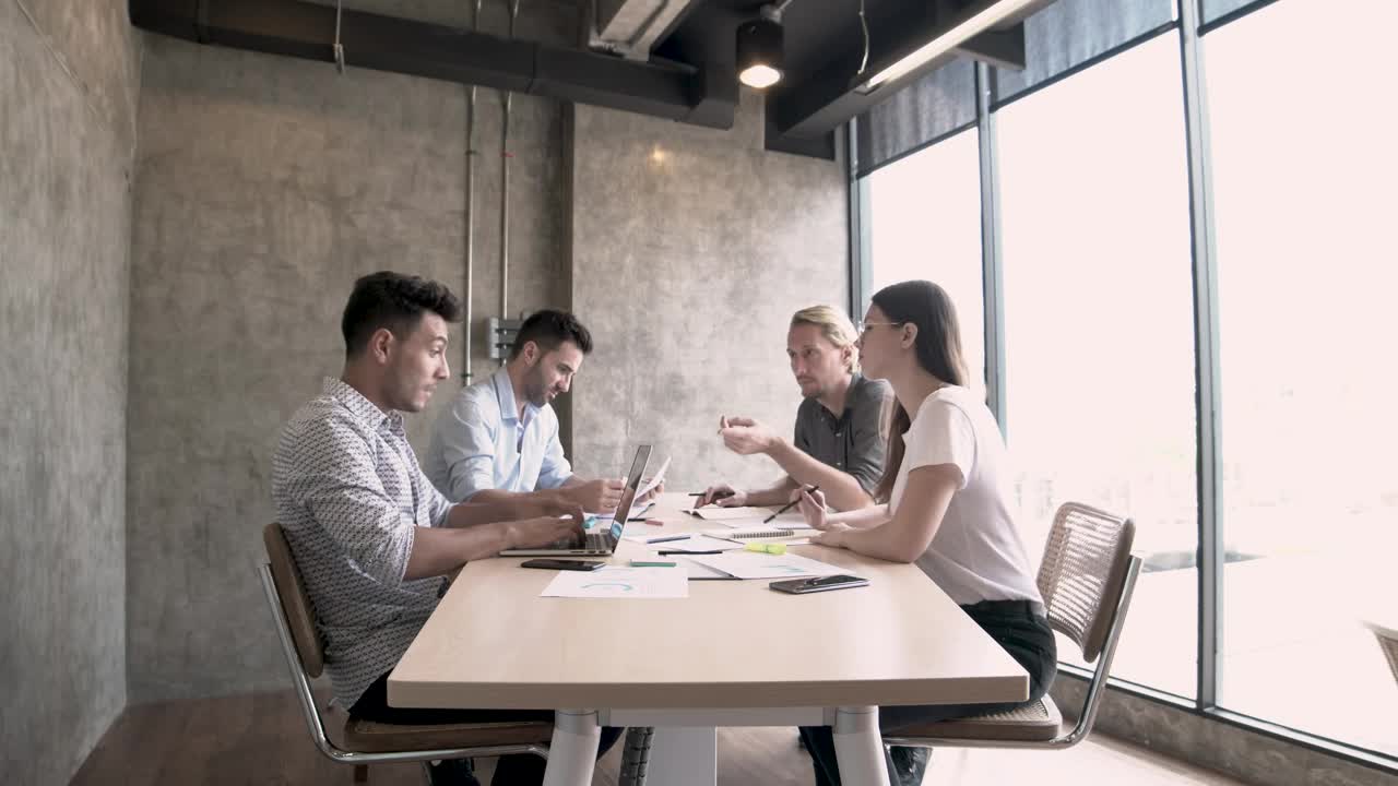 Download Free Stock Video Work Team Celebrating At A Work Meeting Live Wallpaper