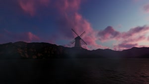 Download Free Stock Video Windmill In The Dusk Live Wallpaper