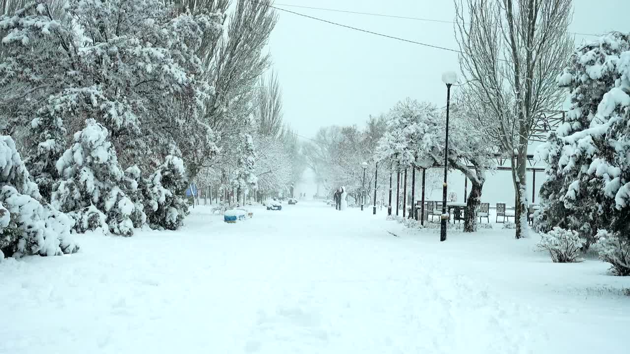 Download   Stock Footage Winter Storm Over A Small Town Live Wallpaper