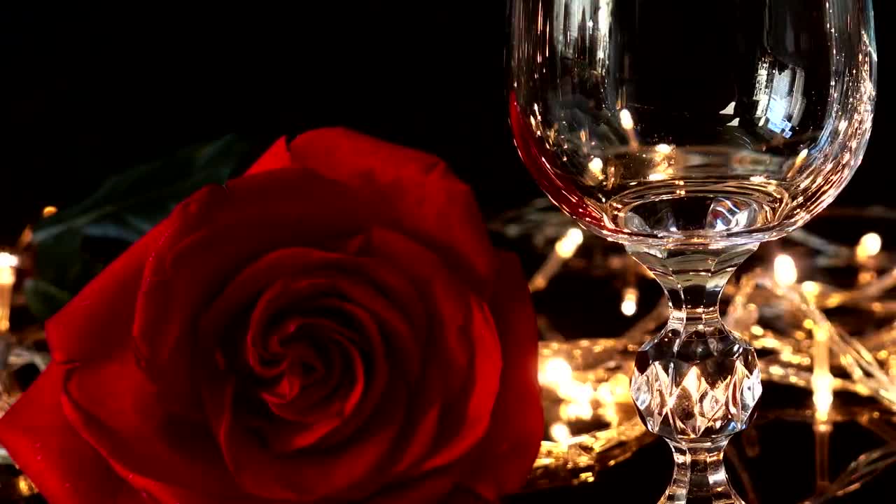 Stock Footage Wine Glass And A Rose Live Wallpaper - DesktopHut