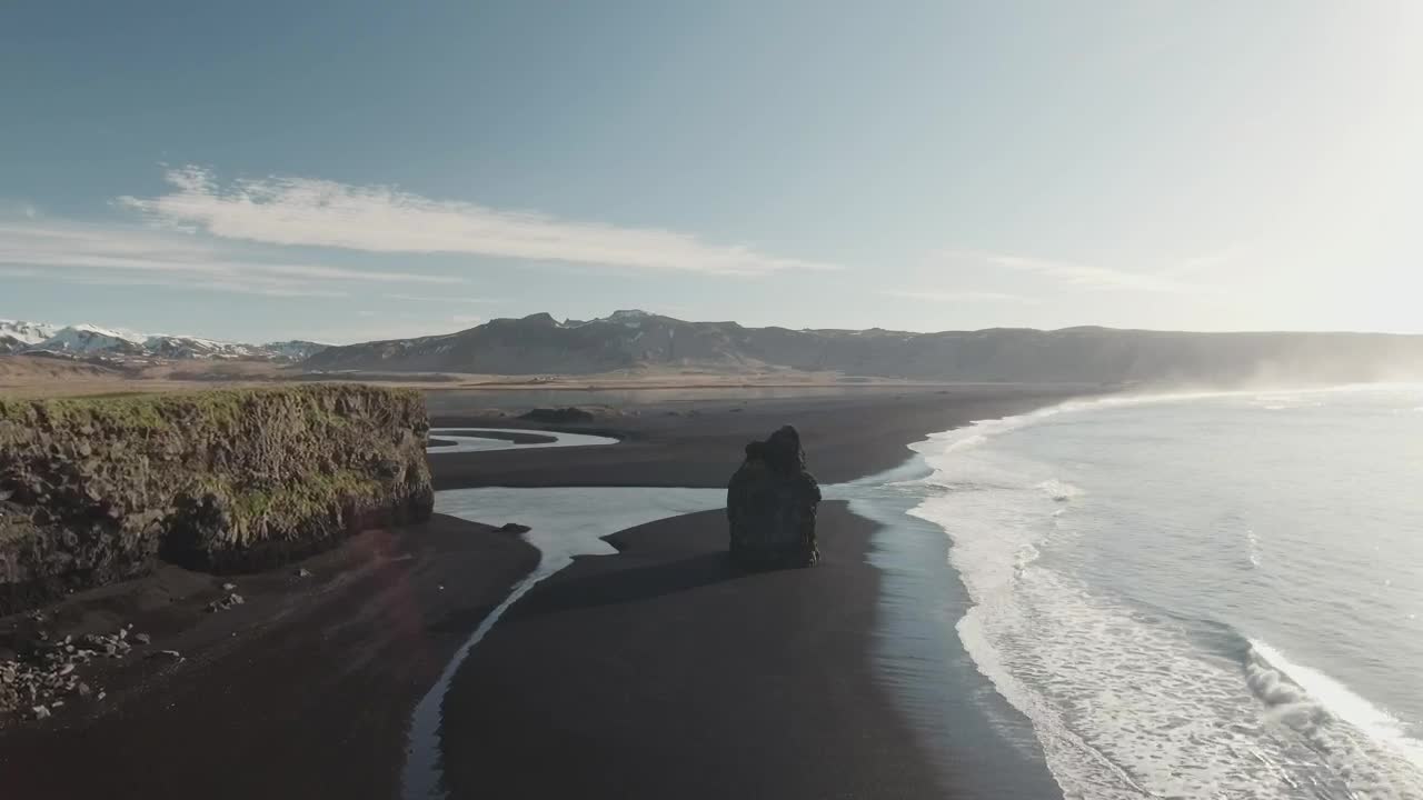 Download   Stock Footage Waves Breaking On A Volcanic Beach Live Wallpaper