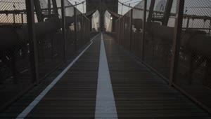 Download   Stock Footage Walking Across The Empty Brooklyn Bridge Live Wallpaper