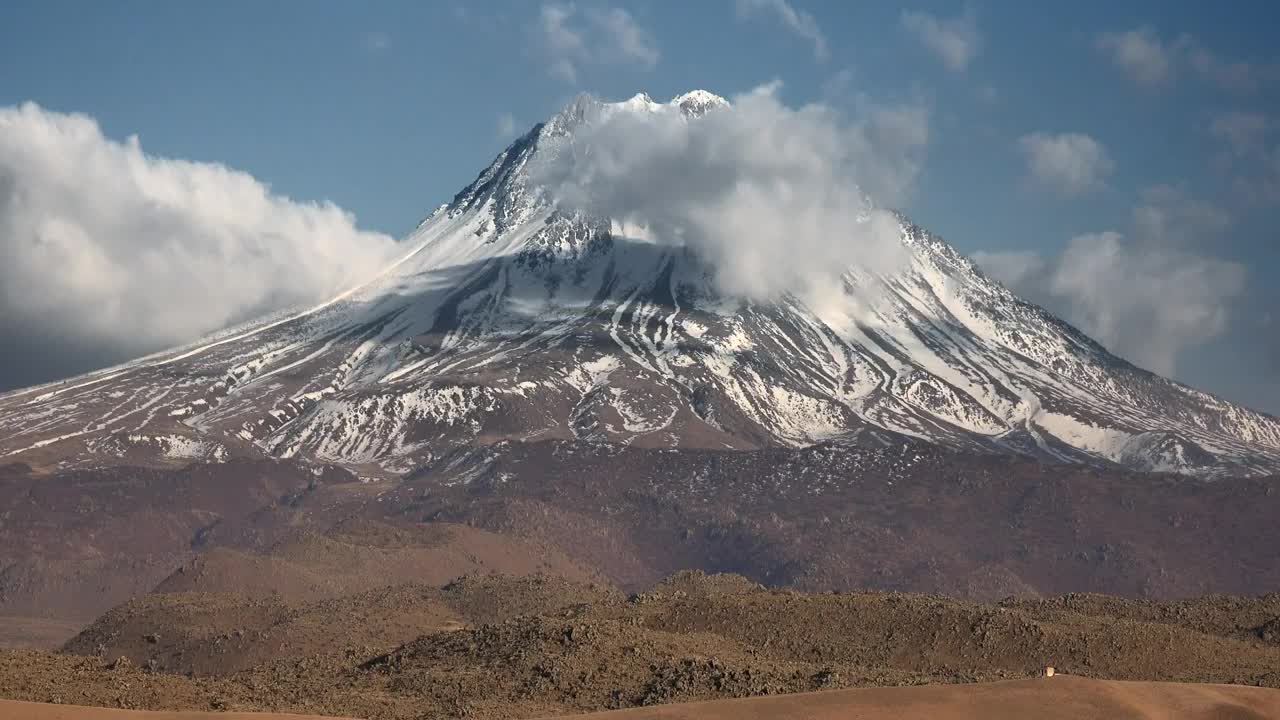 Download   Stock Footage Volcano With Snow At The Peak Live Wallpaper