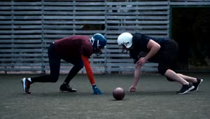Download   Stock Footage Two American Football Players In Practice Live Wallpaper