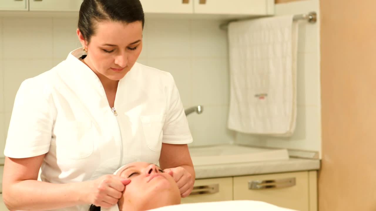 Download Stock Footage Woman Having A Face Massage At A Spa Live Wallpaper Free