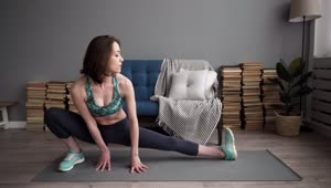Download Stock Footage Woman Stretching On A Mat Live Wallpaper Free